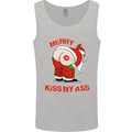 Merry Kiss My Ass Funny Christmas Mens Vest Tank Top Sports Grey