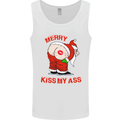 Merry Kiss My Ass Funny Christmas Mens Vest Tank Top White