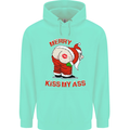 Merry Kiss My Ass Funny Christmas Rude Childrens Kids Hoodie Peppermint
