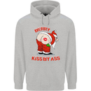 Merry Kiss My Ass Funny Christmas Rude Childrens Kids Hoodie Sports Grey
