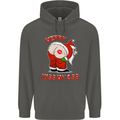 Merry Kiss My Ass Funny Christmas Rude Childrens Kids Hoodie Storm Grey