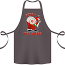 Merry Kiss My Ass Funny Christmas Rude Cotton Apron 100% Organic Dark Grey
