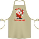 Merry Kiss My Ass Funny Christmas Rude Cotton Apron 100% Organic Khaki