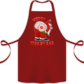 Merry Kiss My Ass Funny Christmas Rude Cotton Apron 100% Organic Maroon