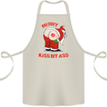 Merry Kiss My Ass Funny Christmas Rude Cotton Apron 100% Organic Natural