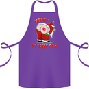 Merry Kiss My Ass Funny Christmas Rude Cotton Apron 100% Organic Purple