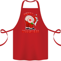 Merry Kiss My Ass Funny Christmas Rude Cotton Apron 100% Organic Red