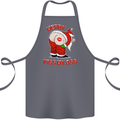 Merry Kiss My Ass Funny Christmas Rude Cotton Apron 100% Organic Steel