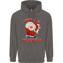 Merry Kiss My Ass Funny Christmas Rude Mens 80% Cotton Hoodie Charcoal