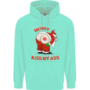 Merry Kiss My Ass Funny Christmas Rude Mens 80% Cotton Hoodie Peppermint