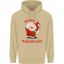 Merry Kiss My Ass Funny Christmas Rude Mens 80% Cotton Hoodie Sand
