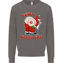 Merry Kiss My Ass Funny Christmas Rude Mens Sweatshirt Jumper Charcoal
