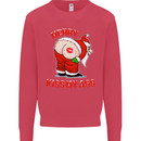 Merry Kiss My Ass Funny Christmas Rude Mens Sweatshirt Jumper Heliconia