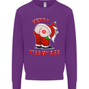 Merry Kiss My Ass Funny Christmas Rude Mens Sweatshirt Jumper Purple