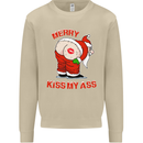 Merry Kiss My Ass Funny Christmas Rude Mens Sweatshirt Jumper Sand