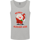 Merry Kiss My Ass Funny Christmas Rude Mens Vest Tank Top Sports Grey
