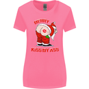 Merry Kiss My Ass Funny Christmas Rude Womens Wider Cut T-Shirt Azalea
