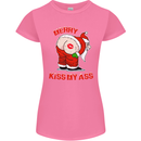 Merry Kiss My Ass Funny Christmas Womens Petite Cut T-Shirt Azalea