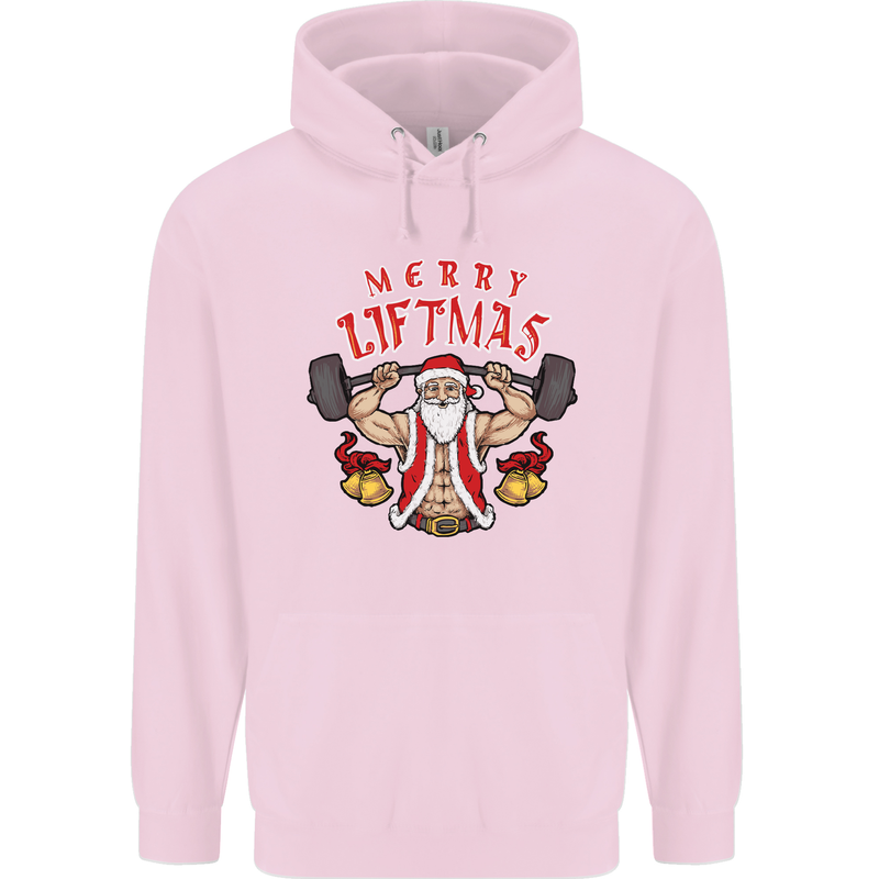 Merry Liftmas Childrens Kids Hoodie Light Pink