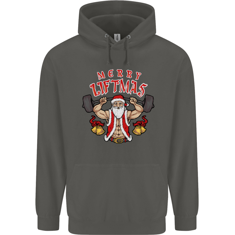 Merry Liftmas Childrens Kids Hoodie Storm Grey