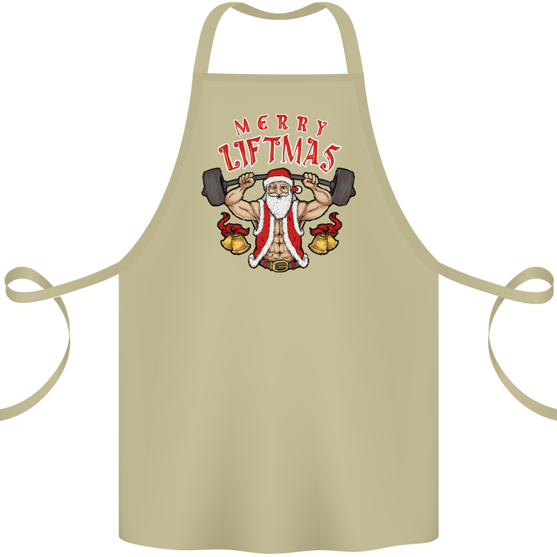 Merry Liftmas Cotton Apron 100% Organic Khaki