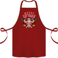 Merry Liftmas Cotton Apron 100% Organic Maroon