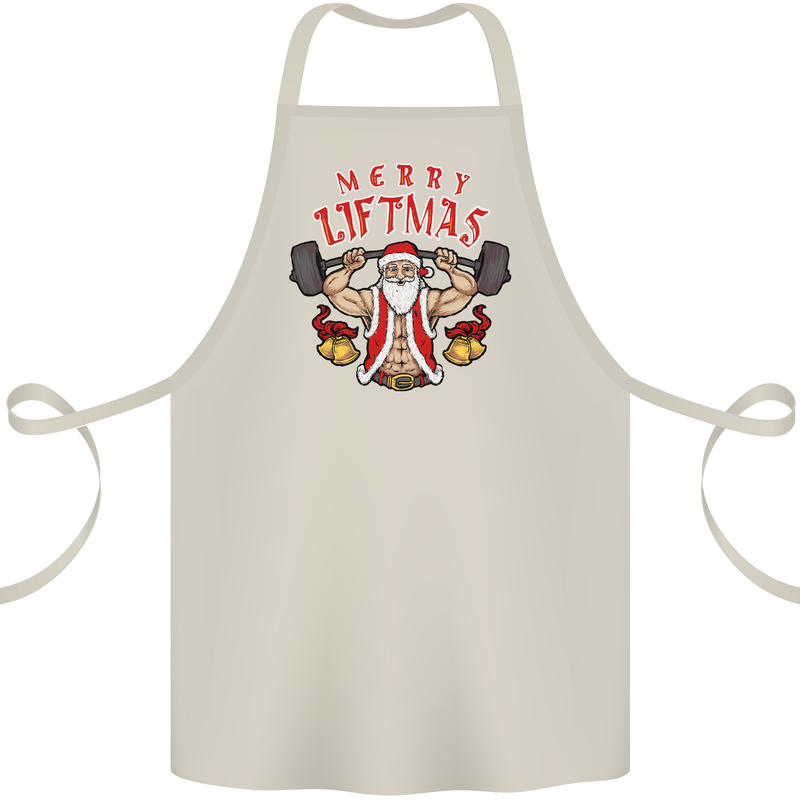 Merry Liftmas Cotton Apron 100% Organic Natural