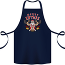 Merry Liftmas Cotton Apron 100% Organic Navy Blue