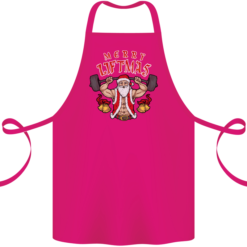 Merry Liftmas Cotton Apron 100% Organic Pink