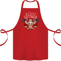 Merry Liftmas Cotton Apron 100% Organic Red