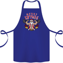 Merry Liftmas Cotton Apron 100% Organic Royal Blue