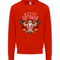 Merry Liftmas Kids Sweatshirt Jumper Bright Red