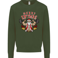 Merry Liftmas Kids Sweatshirt Jumper Forest Green