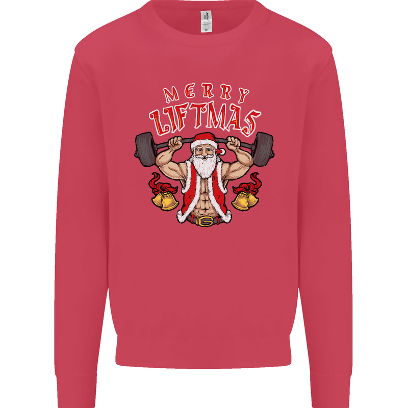 Merry Liftmas Kids Sweatshirt Jumper Heliconia