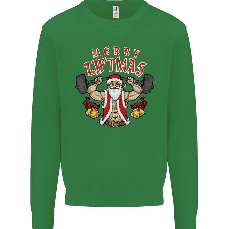Merry Liftmas Kids Sweatshirt Jumper Irish Green
