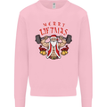 Merry Liftmas Kids Sweatshirt Jumper Light Pink