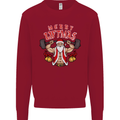 Merry Liftmas Kids Sweatshirt Jumper Red