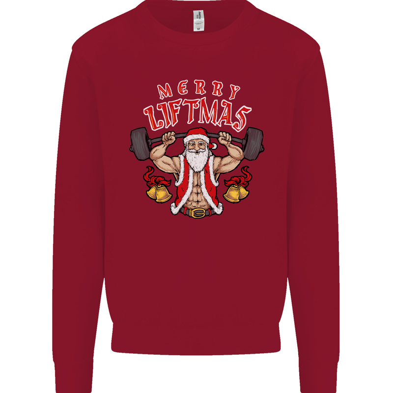 Merry Liftmas Kids Sweatshirt Jumper Red