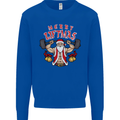 Merry Liftmas Kids Sweatshirt Jumper Royal Blue