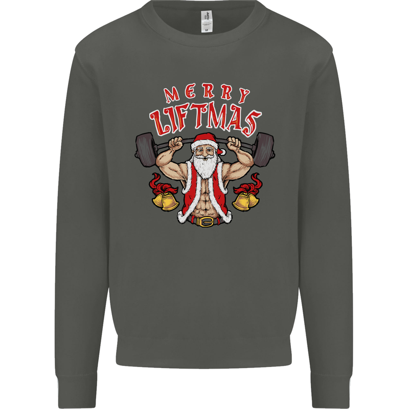 Merry Liftmas Kids Sweatshirt Jumper Storm Grey