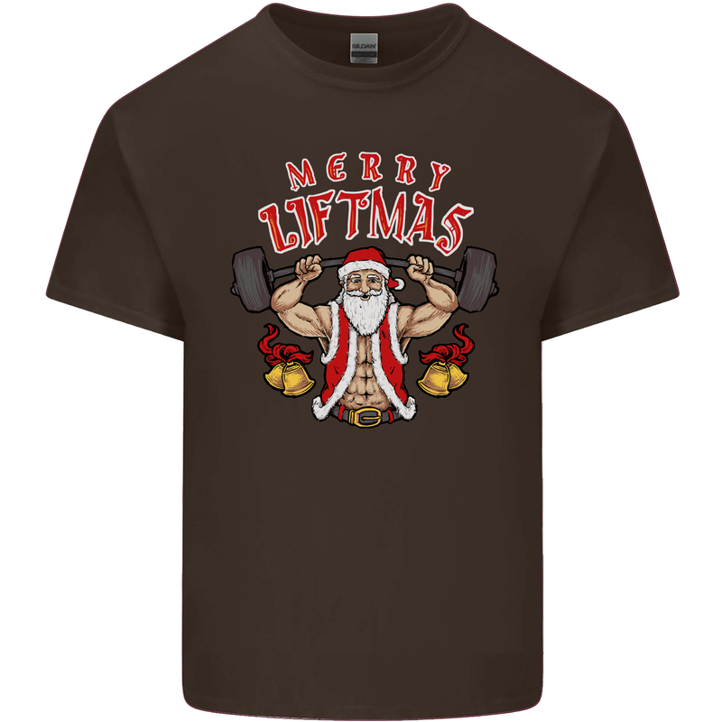 Merry Liftmas Kids T-Shirt Childrens Chocolate