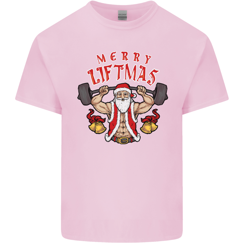 Merry Liftmas Kids T-Shirt Childrens Light Pink