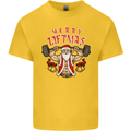 Merry Liftmas Kids T-Shirt Childrens Yellow