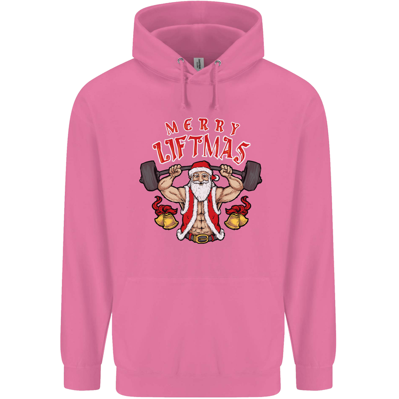 Merry Liftmas Mens 80% Cotton Hoodie Azelea