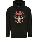 Merry Liftmas Mens 80% Cotton Hoodie Black
