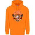 Merry Liftmas Mens 80% Cotton Hoodie Orange