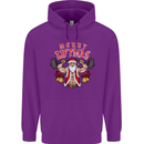 Merry Liftmas Mens 80% Cotton Hoodie Purple