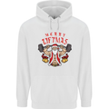 Merry Liftmas Mens 80% Cotton Hoodie White