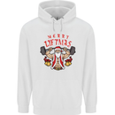 Merry Liftmas Mens 80% Cotton Hoodie White