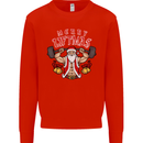 Merry Liftmas Mens Sweatshirt Jumper Bright Red